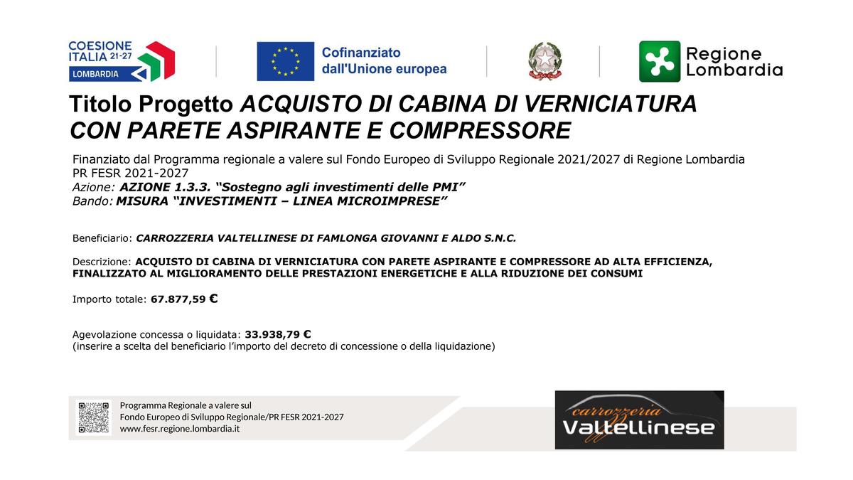 Progetto finanziato dal PR FESR Lombardia 2021-2027